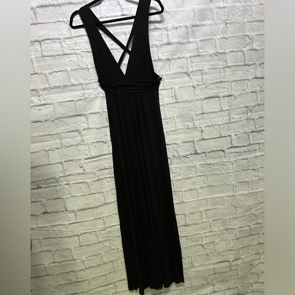Black Strappy Maxi Dress - Picture 1 of 5